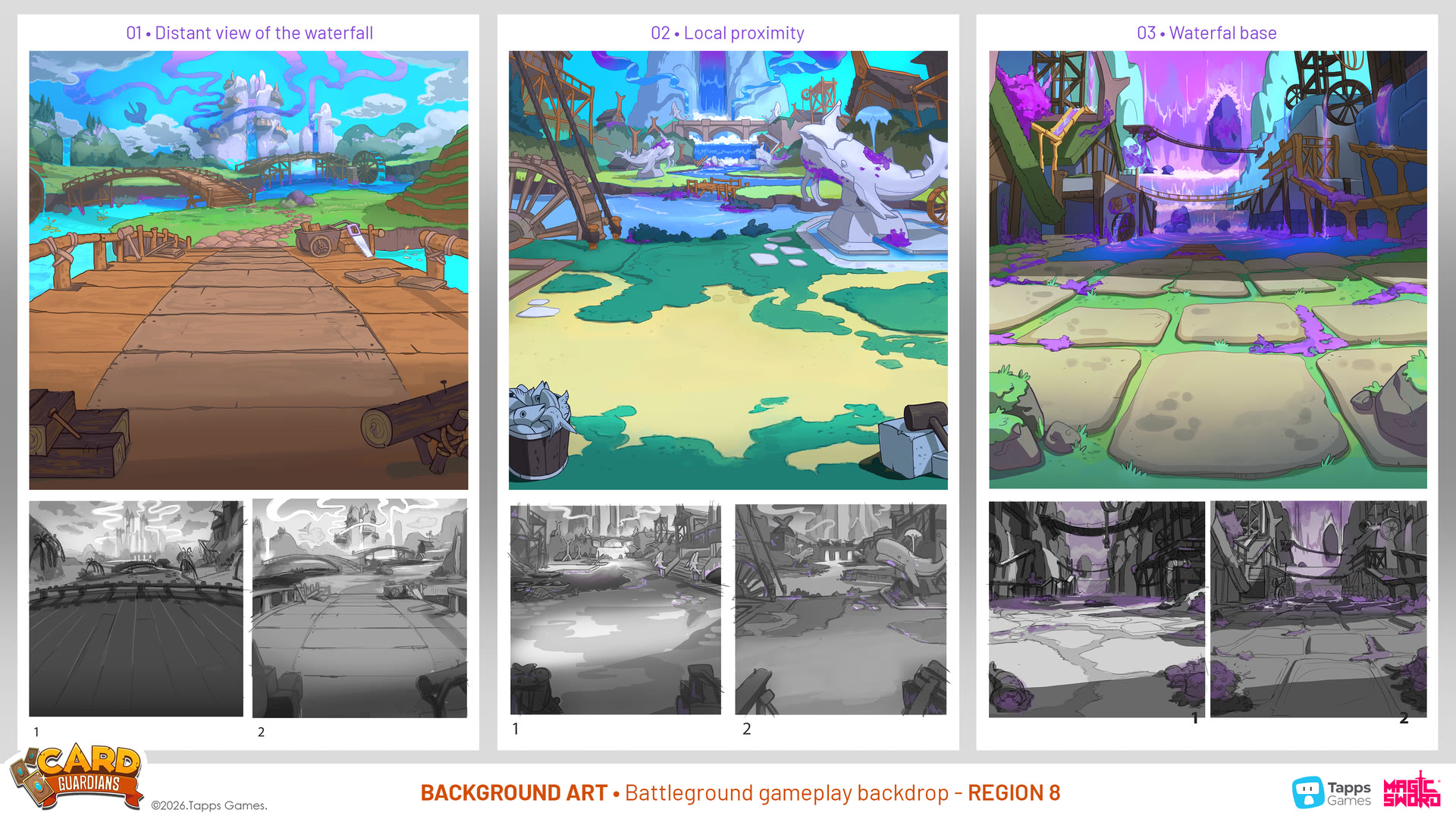 Background environment art for Card Guardians by Magic Sword Studio for Tapps Games (1 of 4)